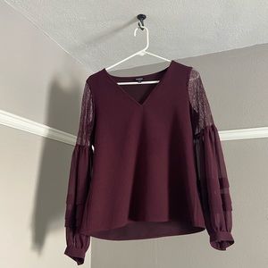 Burgundy Express blouse